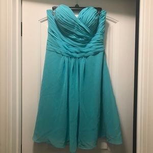 Turquoise Strapless Dress